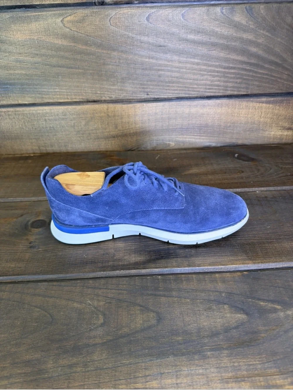 Cole Haan Grand Horizon II Blue Suede Casual Oxford Shoes Men Size 10 M